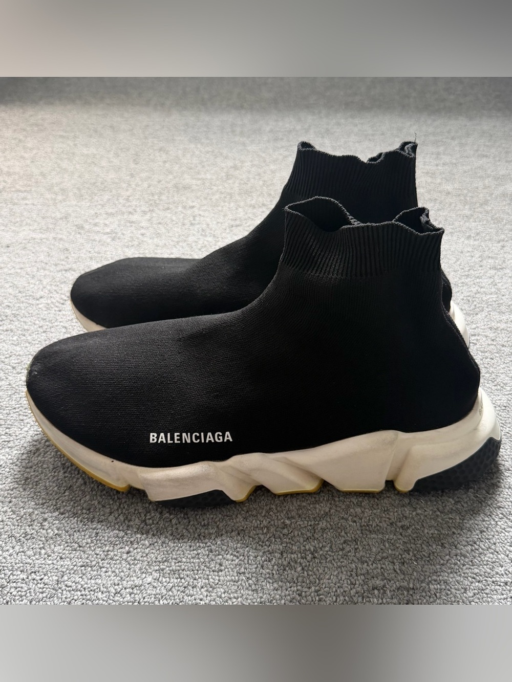 Balenciaga Black Knit Sock Sneakers size 11